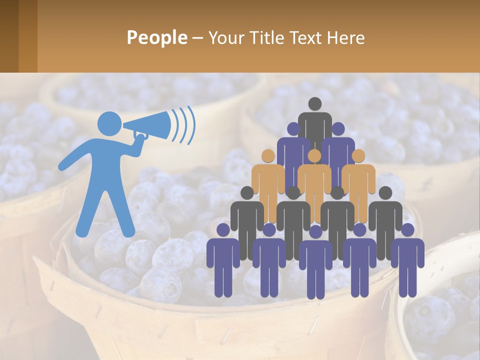 A Bunch Of Baskets Filled With Lots Of Blueberries PowerPoint Template