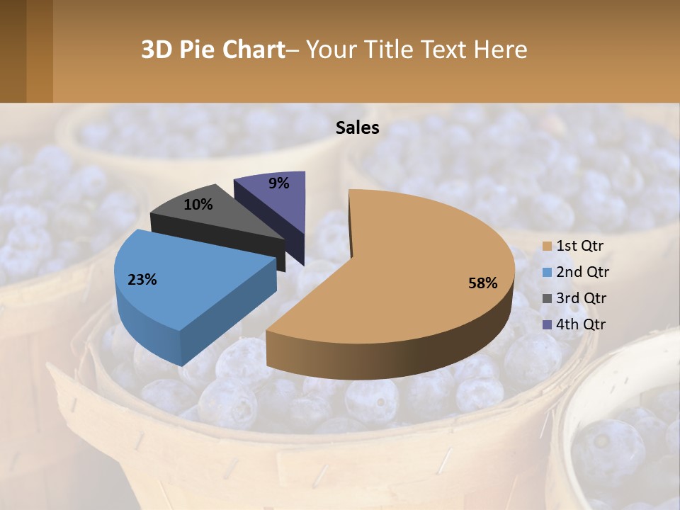 A Bunch Of Baskets Filled With Lots Of Blueberries PowerPoint Template