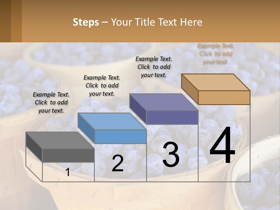 A Bunch Of Baskets Filled With Lots Of Blueberries PowerPoint Template