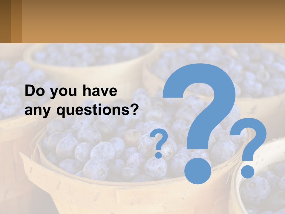 A Bunch Of Baskets Filled With Lots Of Blueberries PowerPoint Template