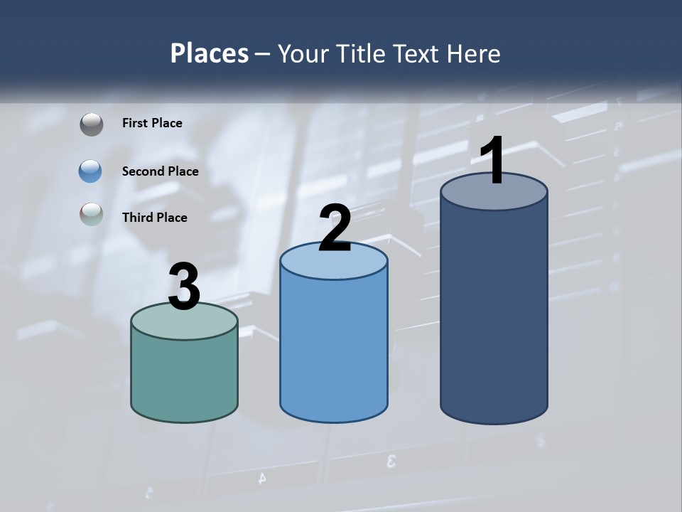 A Sound Board With Many Knobs On It PowerPoint Template