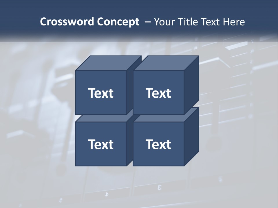 A Sound Board With Many Knobs On It PowerPoint Template