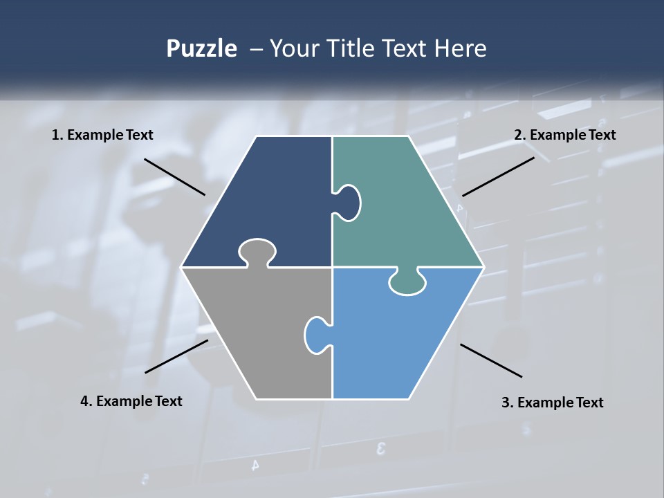 A Sound Board With Many Knobs On It PowerPoint Template