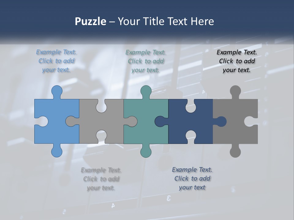 A Sound Board With Many Knobs On It PowerPoint Template