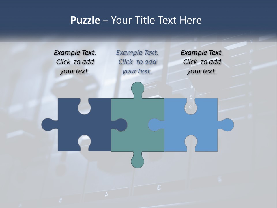 A Sound Board With Many Knobs On It PowerPoint Template