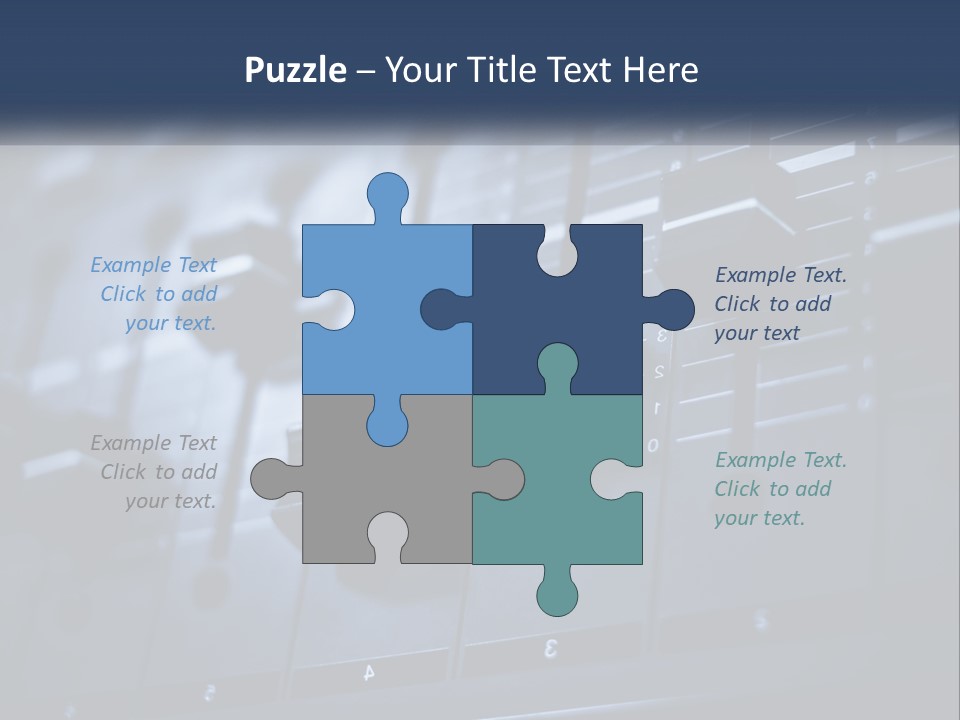 A Sound Board With Many Knobs On It PowerPoint Template