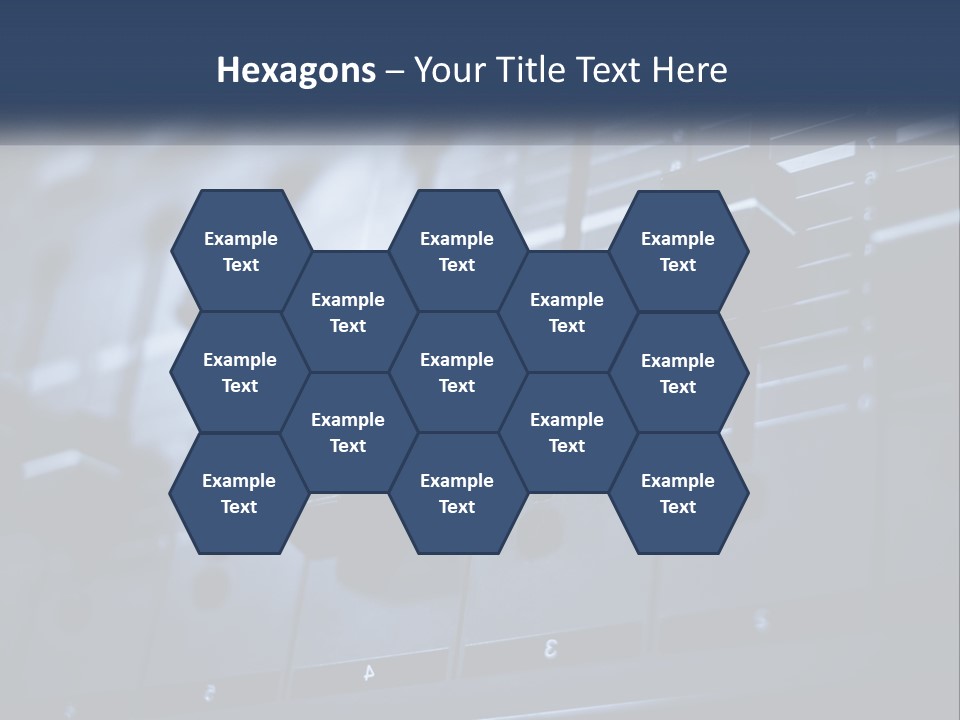 A Sound Board With Many Knobs On It PowerPoint Template