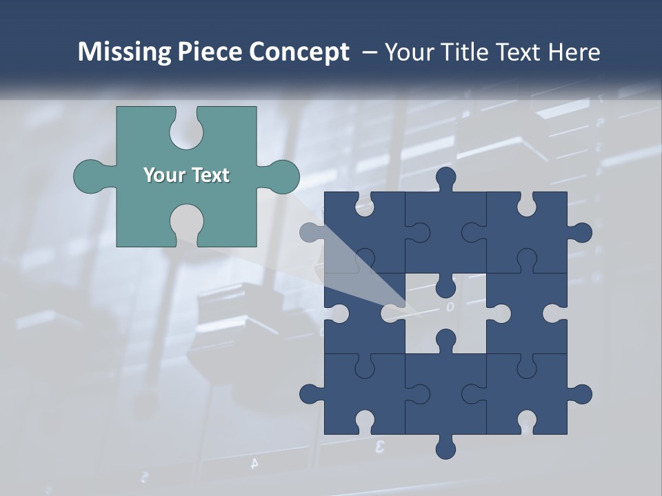 A Sound Board With Many Knobs On It PowerPoint Template