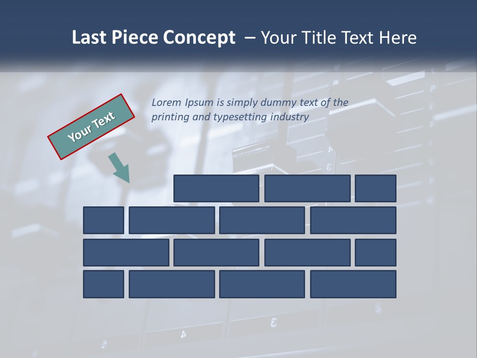A Sound Board With Many Knobs On It PowerPoint Template