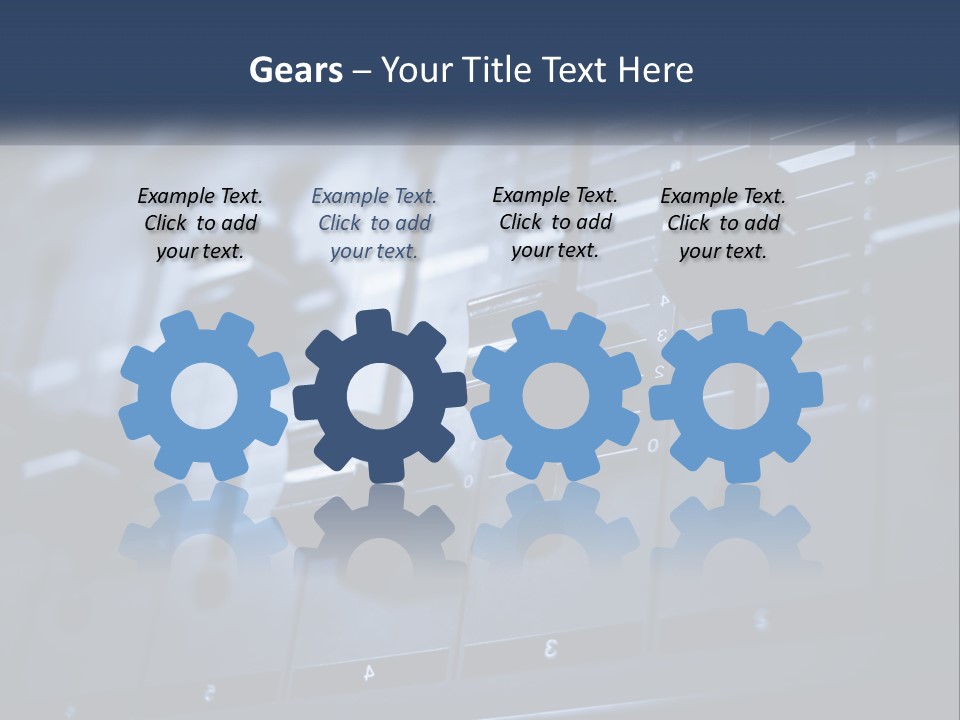 A Sound Board With Many Knobs On It PowerPoint Template