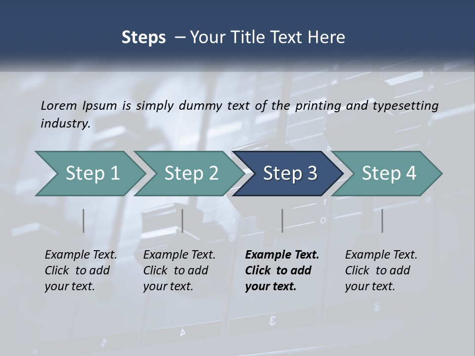 A Sound Board With Many Knobs On It PowerPoint Template