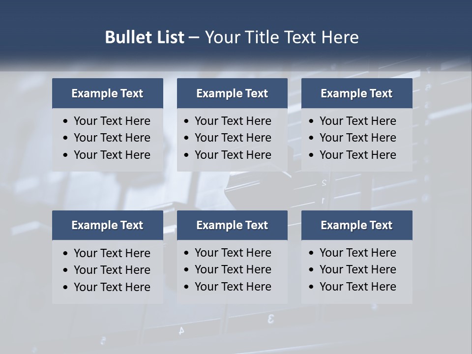 A Sound Board With Many Knobs On It PowerPoint Template