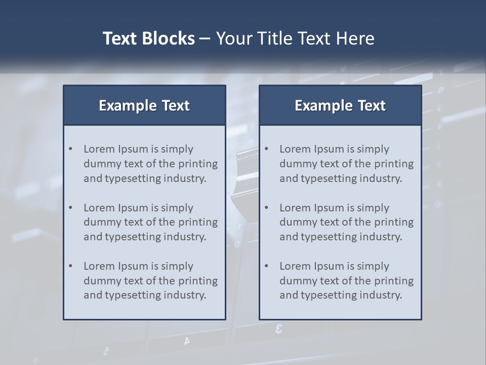 A Sound Board With Many Knobs On It PowerPoint Template