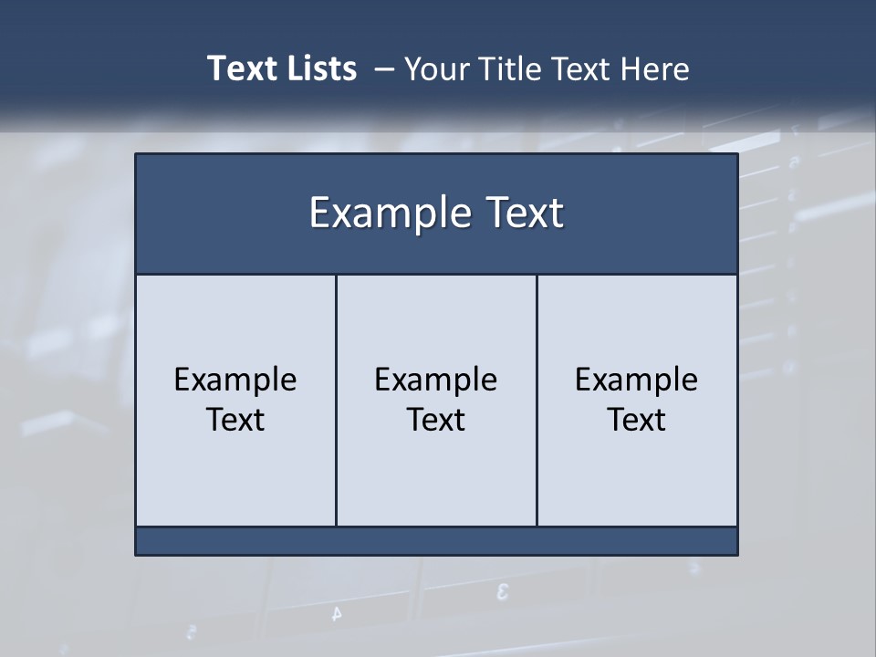 A Sound Board With Many Knobs On It PowerPoint Template