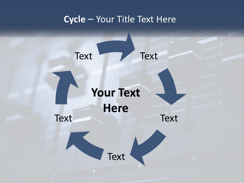 A Sound Board With Many Knobs On It PowerPoint Template