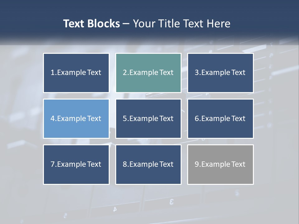 A Sound Board With Many Knobs On It PowerPoint Template