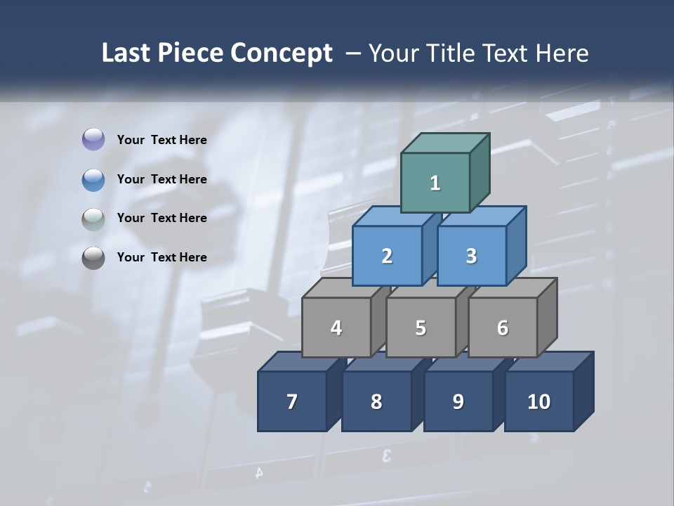 A Sound Board With Many Knobs On It PowerPoint Template