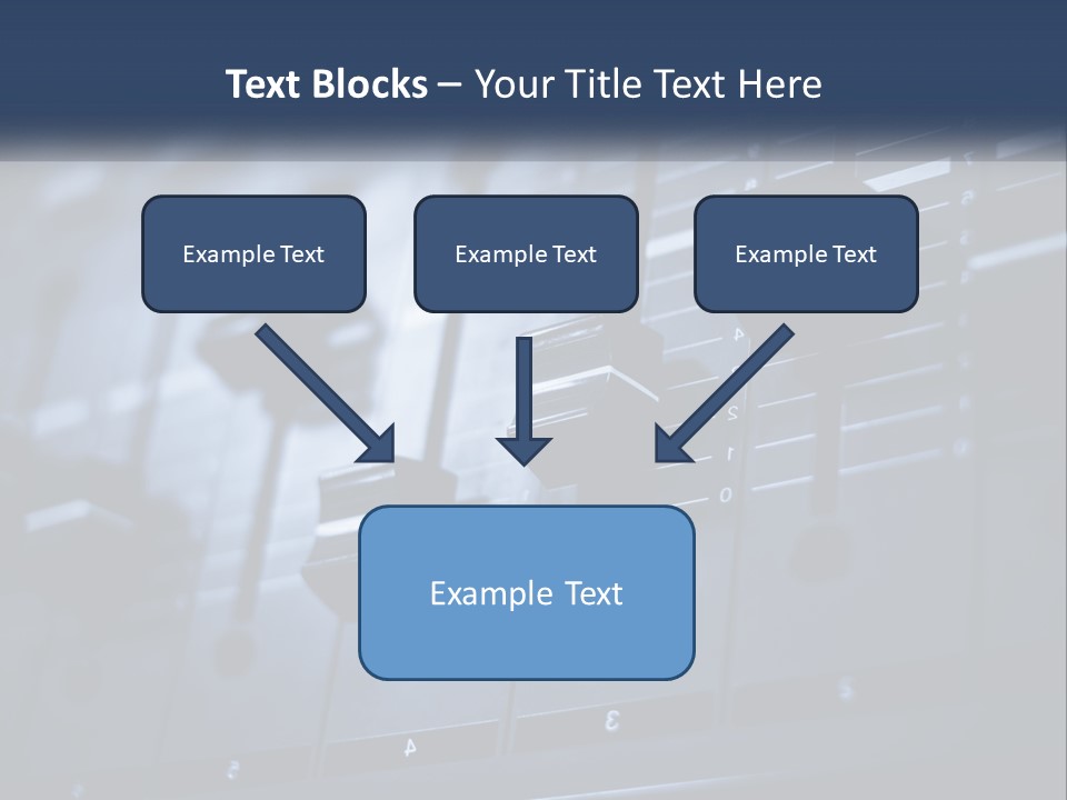 A Sound Board With Many Knobs On It PowerPoint Template