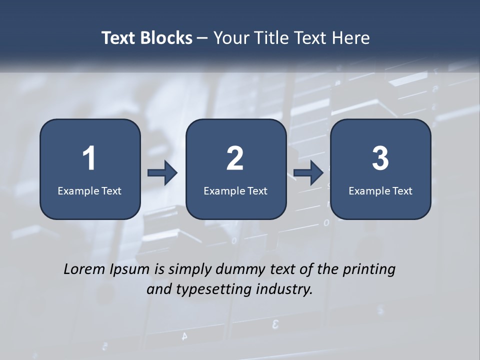 A Sound Board With Many Knobs On It PowerPoint Template