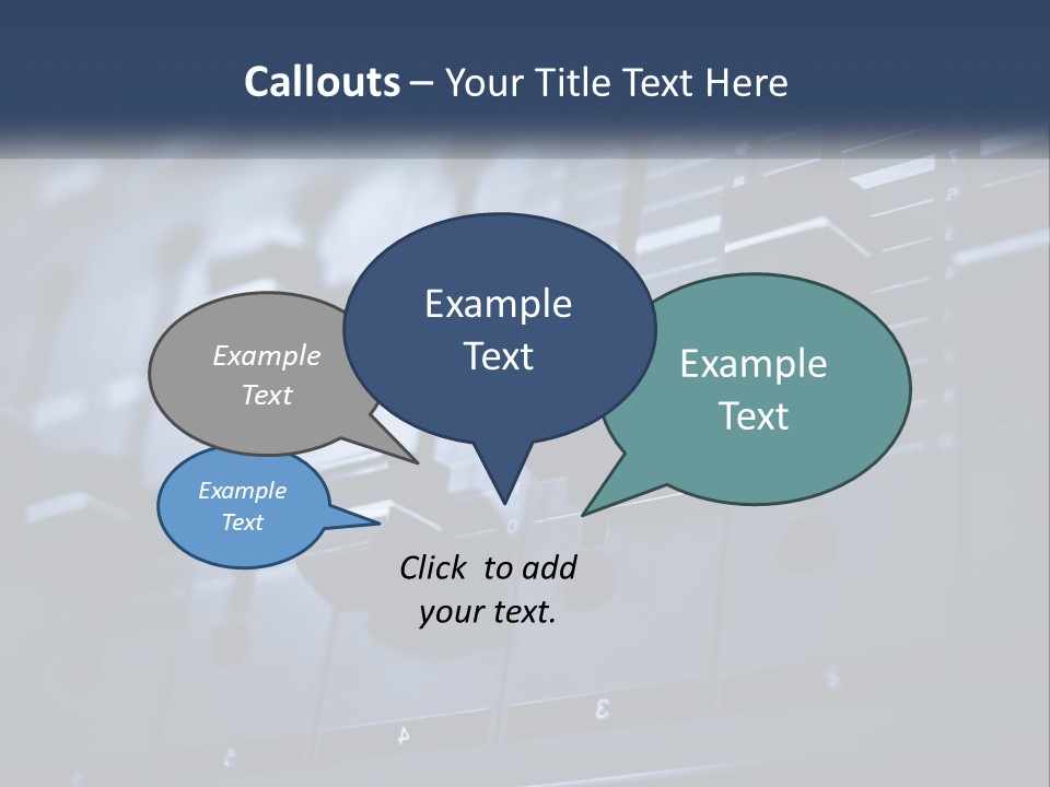 A Sound Board With Many Knobs On It PowerPoint Template