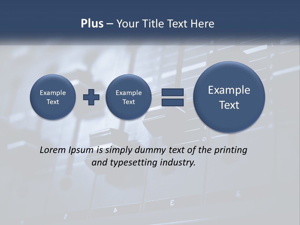 A Sound Board With Many Knobs On It PowerPoint Template
