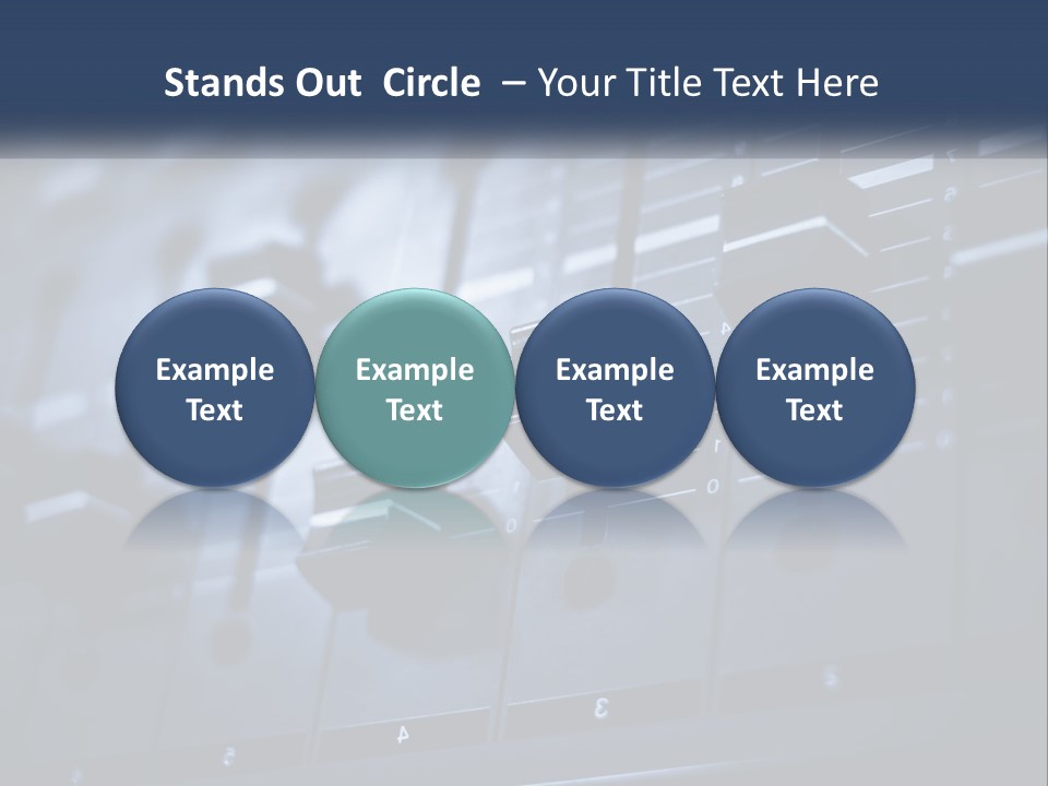 A Sound Board With Many Knobs On It PowerPoint Template