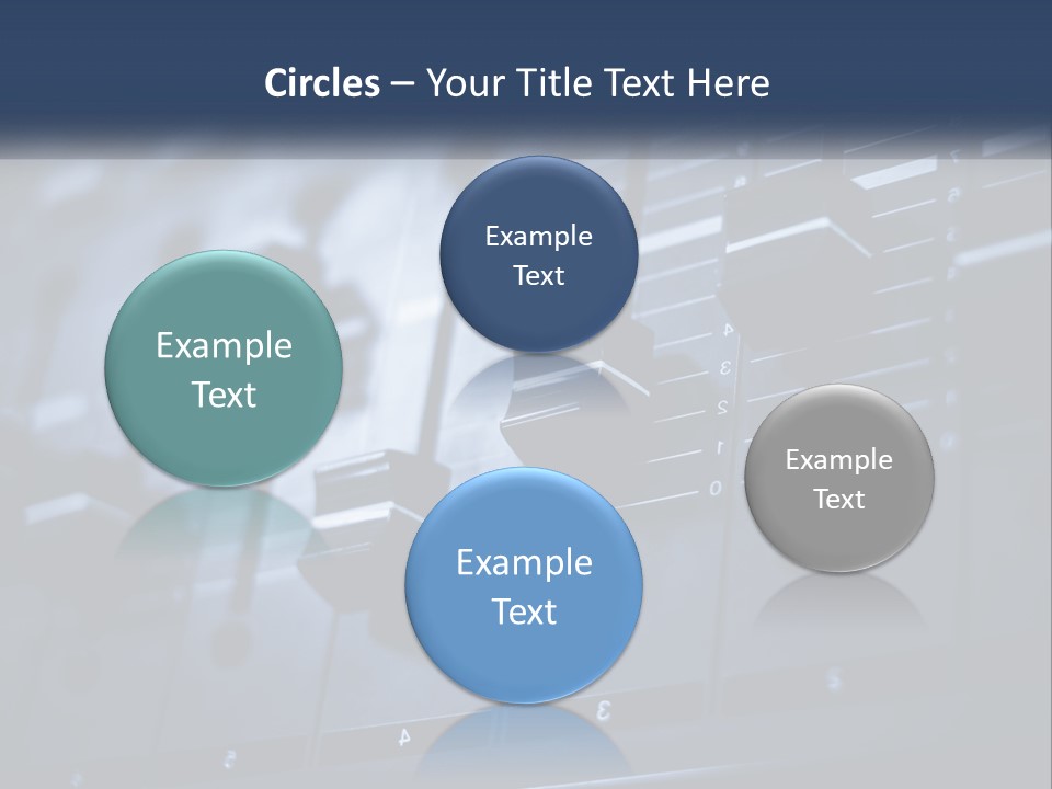 A Sound Board With Many Knobs On It PowerPoint Template