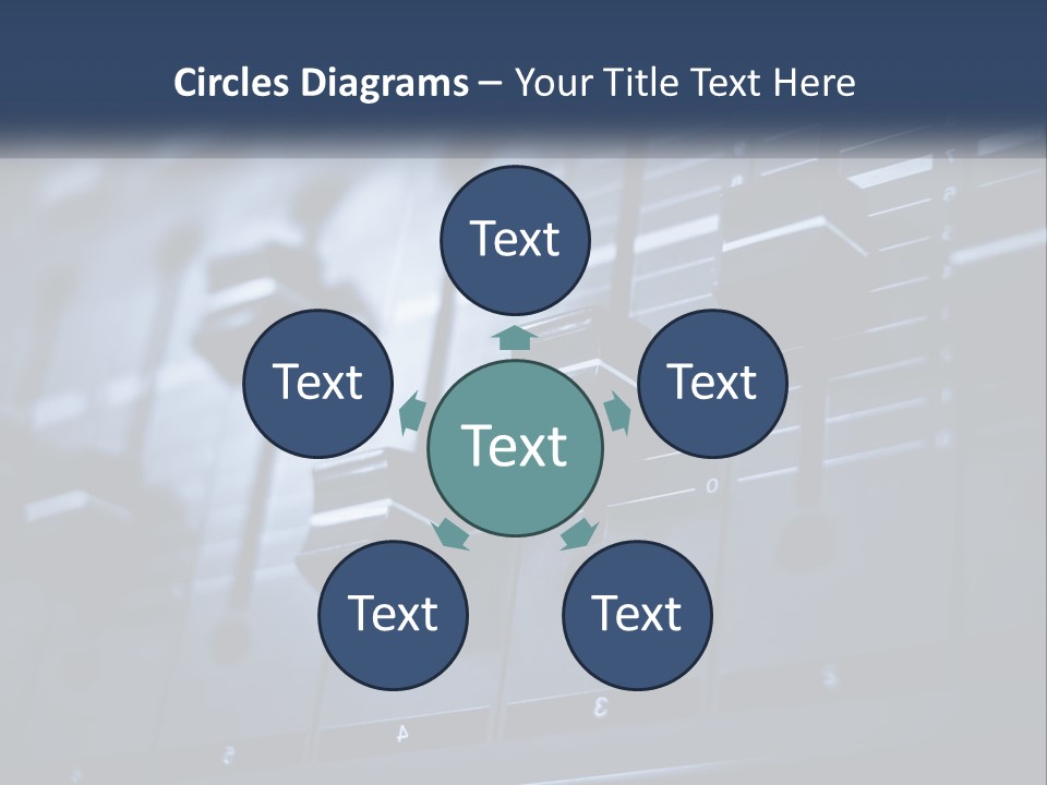 A Sound Board With Many Knobs On It PowerPoint Template