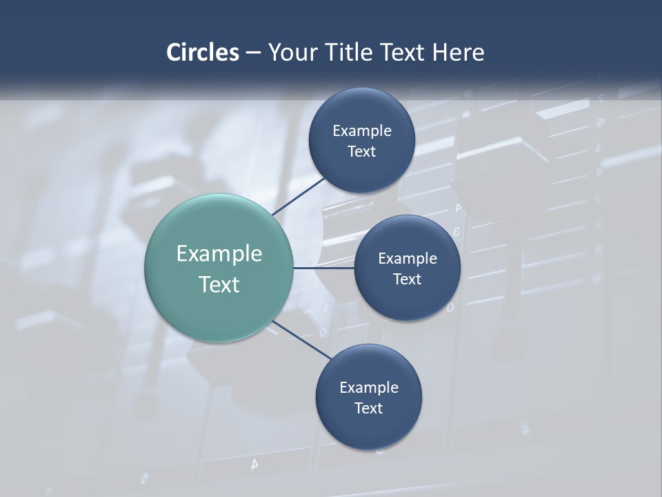 A Sound Board With Many Knobs On It PowerPoint Template