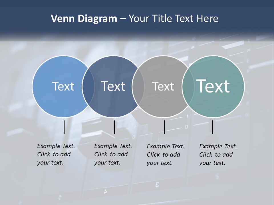 A Sound Board With Many Knobs On It PowerPoint Template