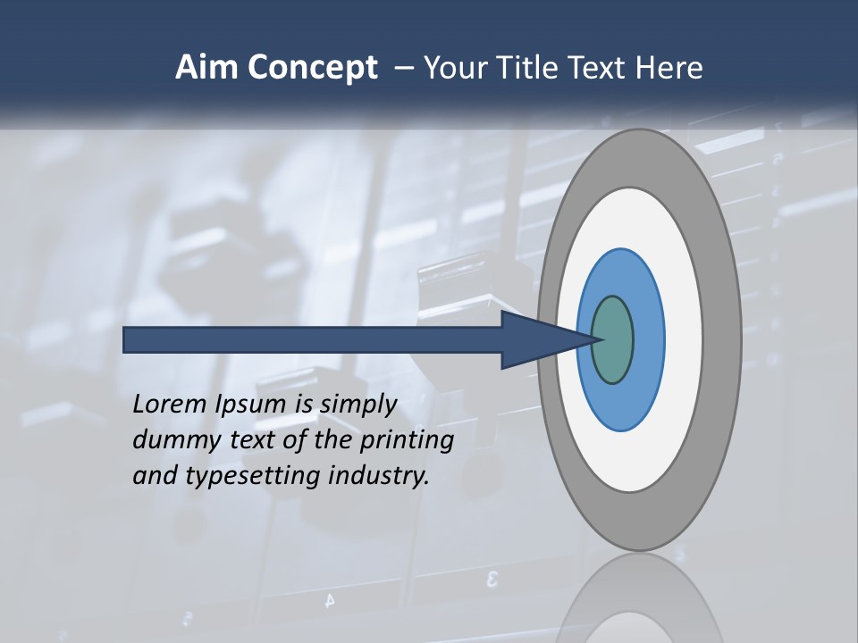 A Sound Board With Many Knobs On It PowerPoint Template