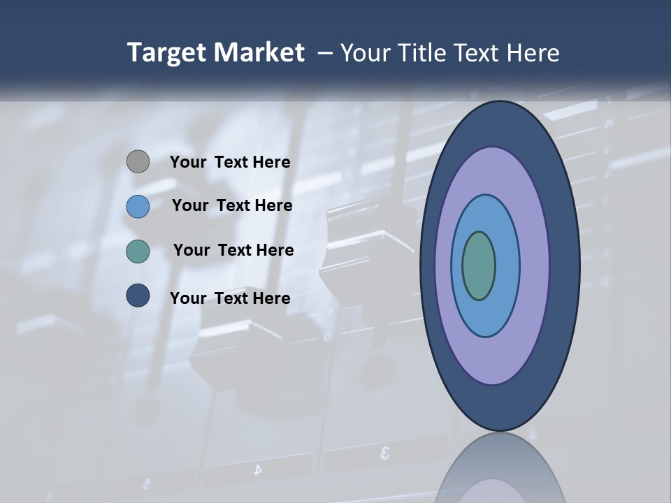 A Sound Board With Many Knobs On It PowerPoint Template
