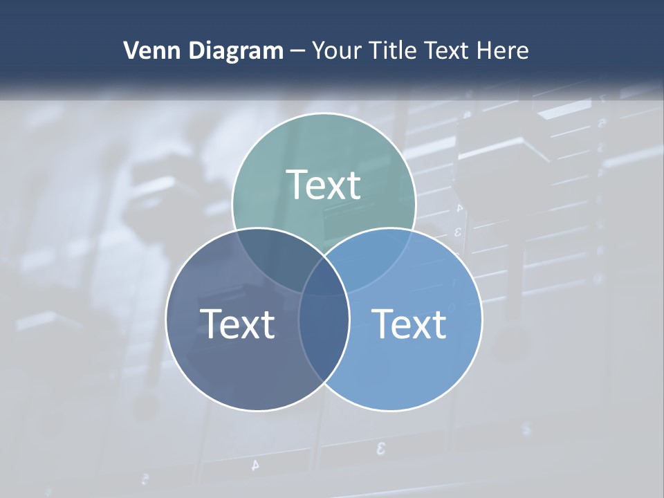 A Sound Board With Many Knobs On It PowerPoint Template