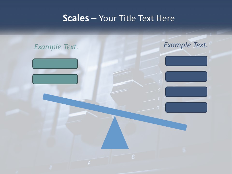 A Sound Board With Many Knobs On It PowerPoint Template