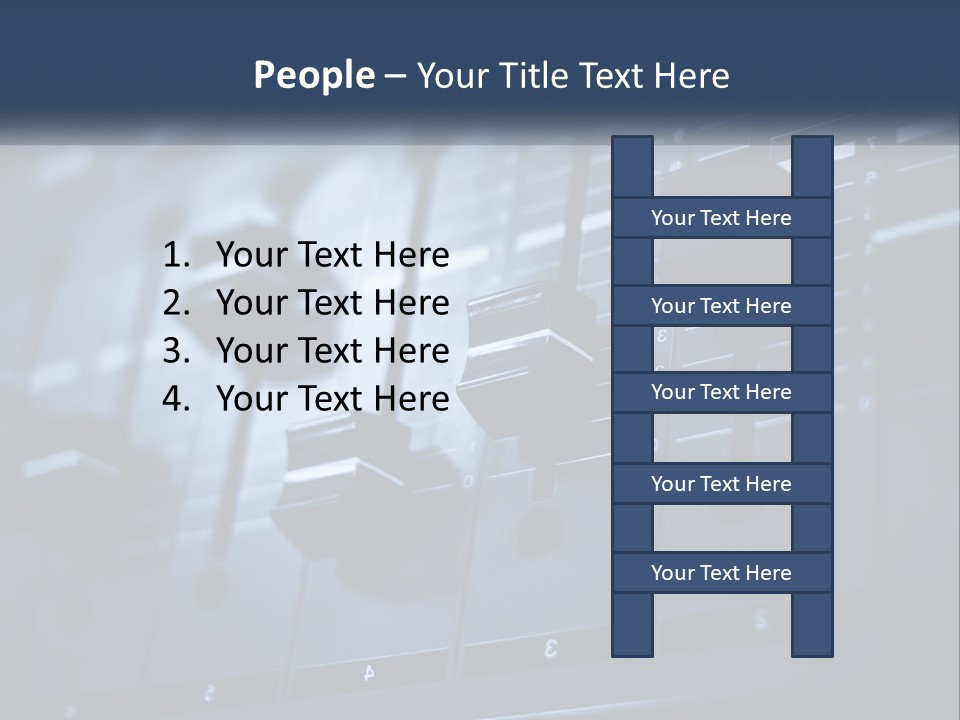 A Sound Board With Many Knobs On It PowerPoint Template