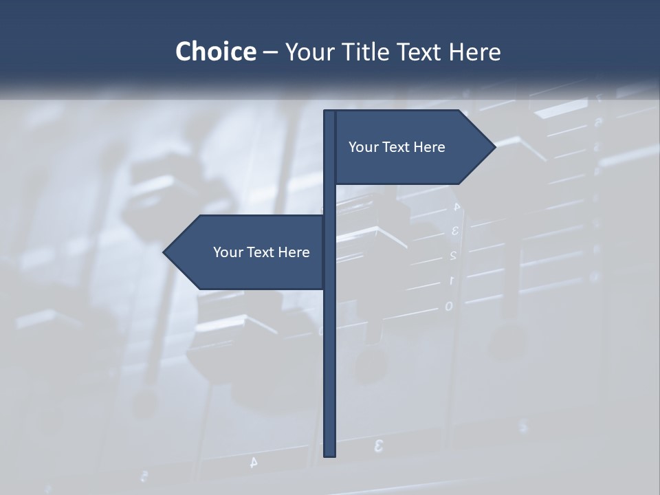 A Sound Board With Many Knobs On It PowerPoint Template