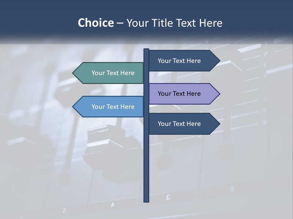 A Sound Board With Many Knobs On It PowerPoint Template