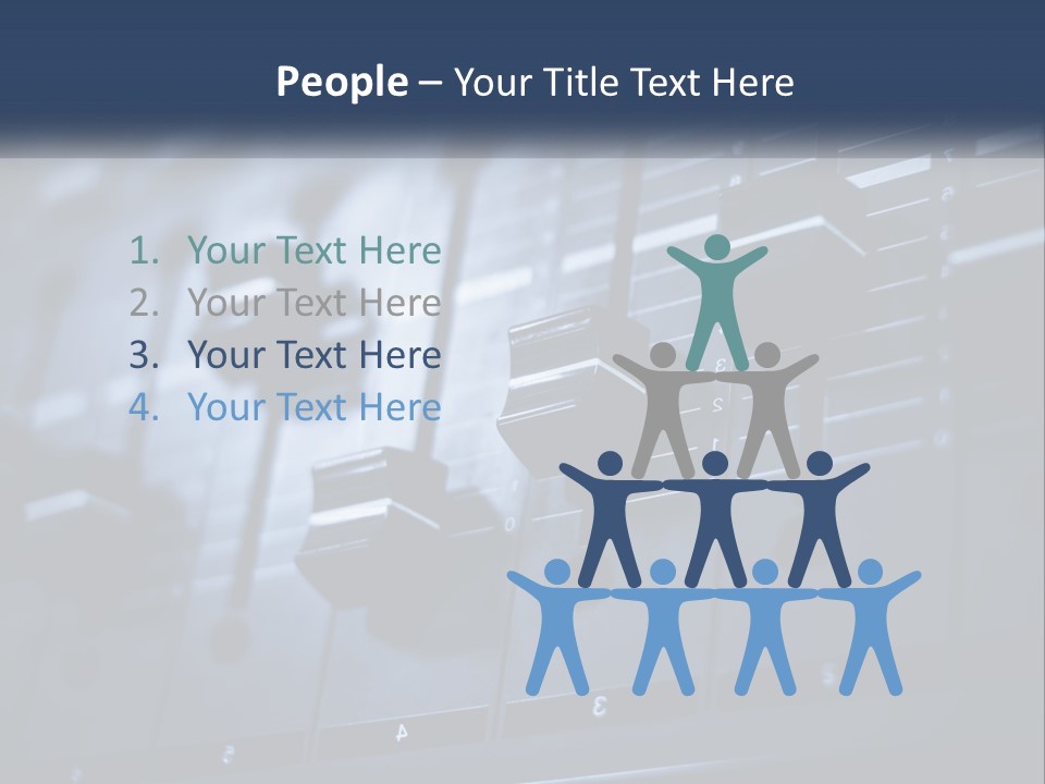 A Sound Board With Many Knobs On It PowerPoint Template