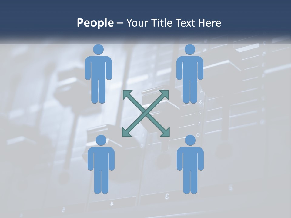 A Sound Board With Many Knobs On It PowerPoint Template