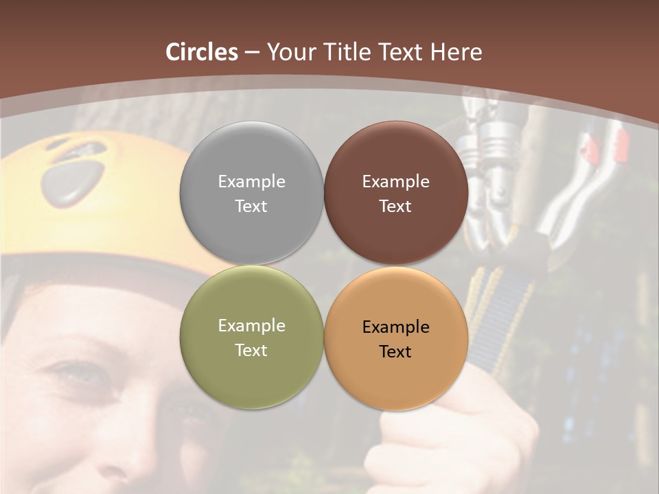 A Man Holding A Rope With A Helmet On His Head PowerPoint Template