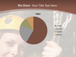A Man Holding A Rope With A Helmet On His Head PowerPoint Template