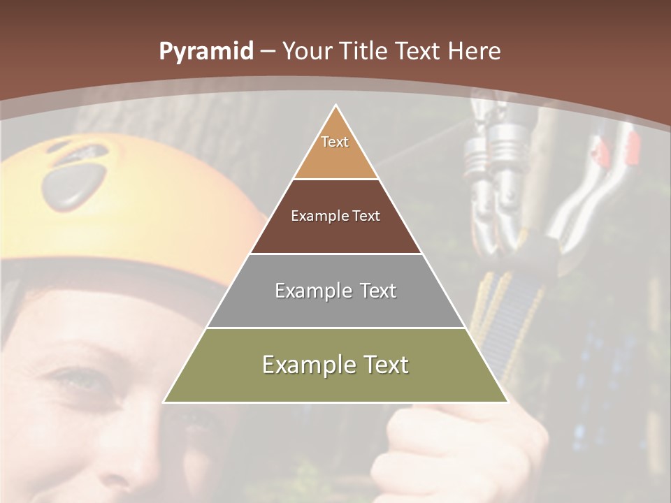 A Man Holding A Rope With A Helmet On His Head PowerPoint Template