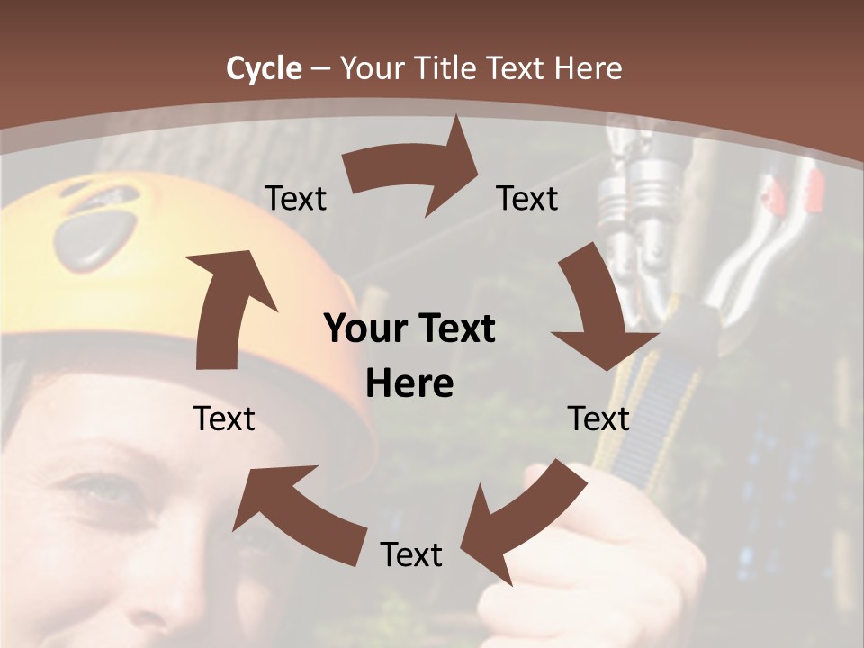 A Man Holding A Rope With A Helmet On His Head PowerPoint Template
