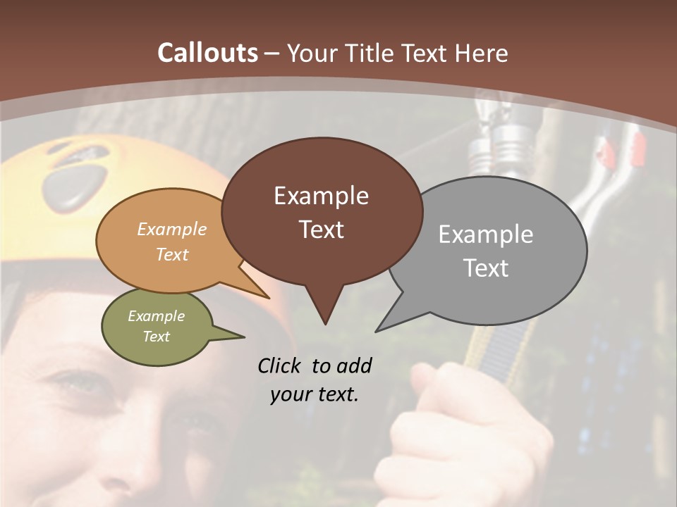 A Man Holding A Rope With A Helmet On His Head PowerPoint Template