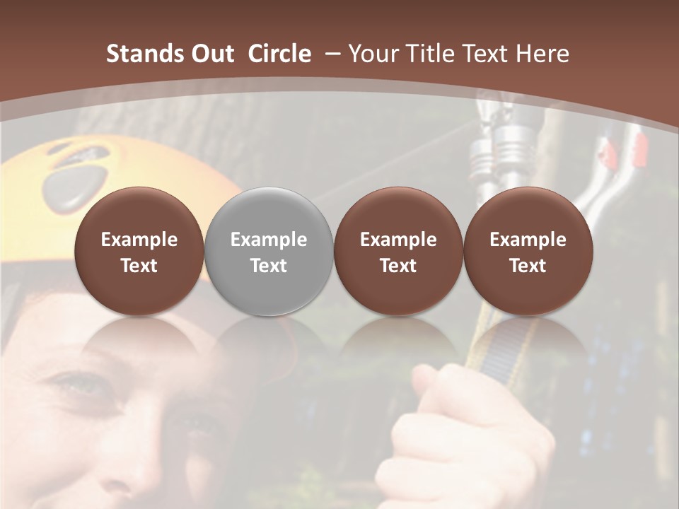 A Man Holding A Rope With A Helmet On His Head PowerPoint Template