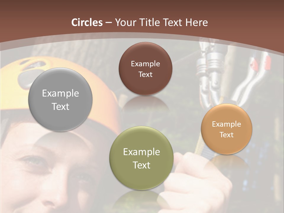 A Man Holding A Rope With A Helmet On His Head PowerPoint Template