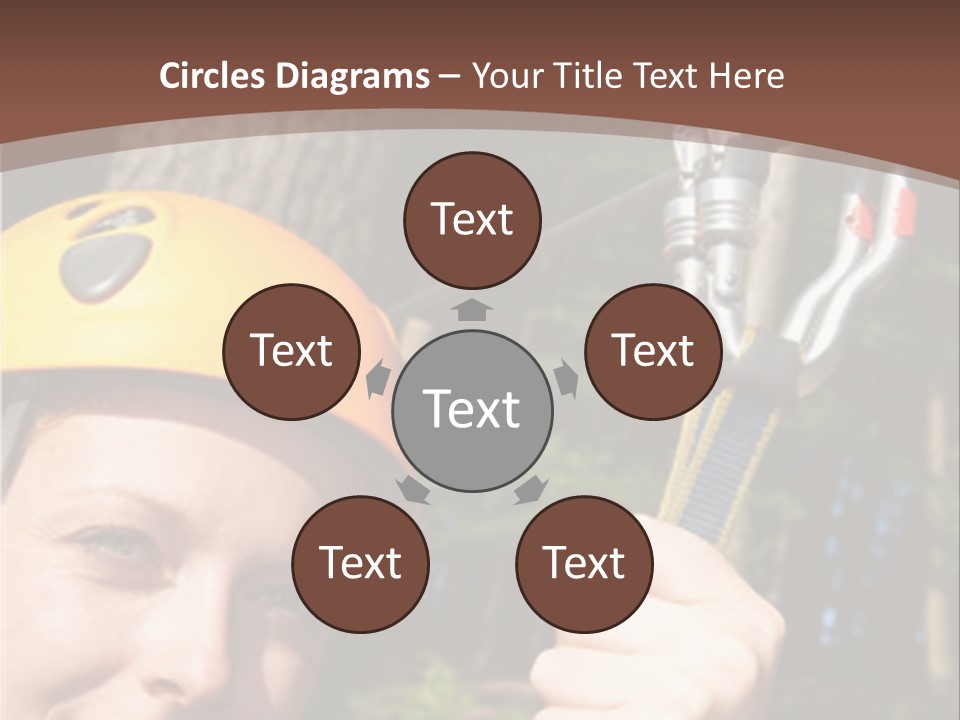 A Man Holding A Rope With A Helmet On His Head PowerPoint Template