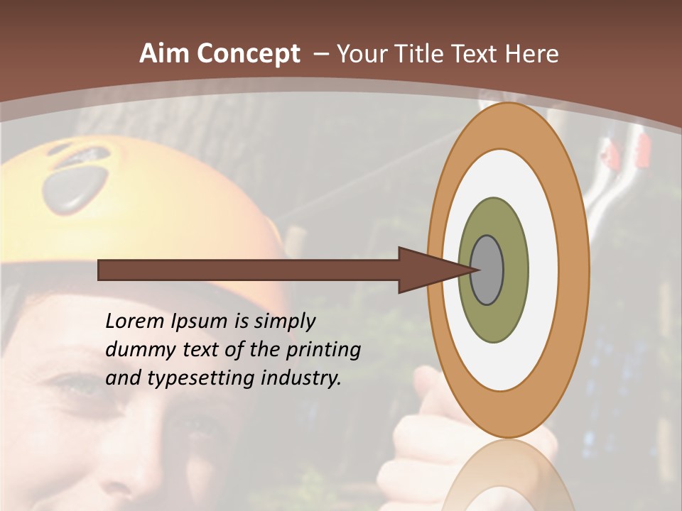 A Man Holding A Rope With A Helmet On His Head PowerPoint Template