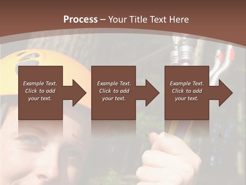 A Man Holding A Rope With A Helmet On His Head PowerPoint Template