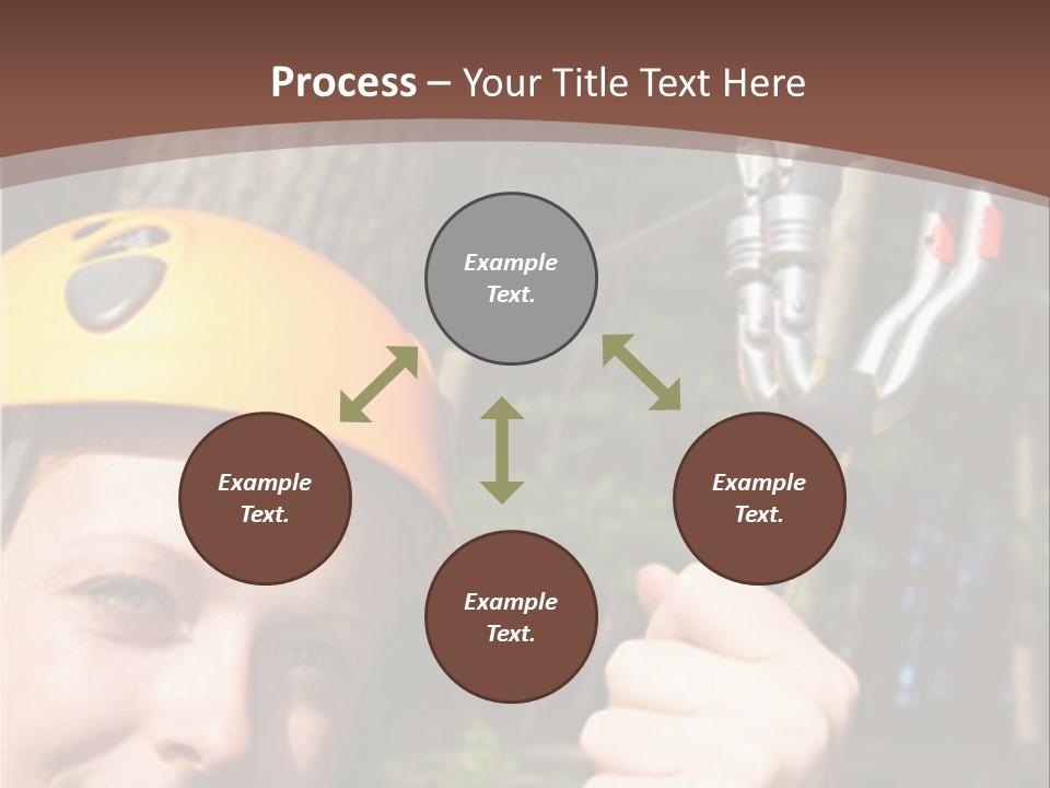 A Man Holding A Rope With A Helmet On His Head PowerPoint Template